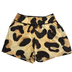 Cloude Leopard Print Lightweight Shorts XS